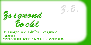 zsigmond bockl business card